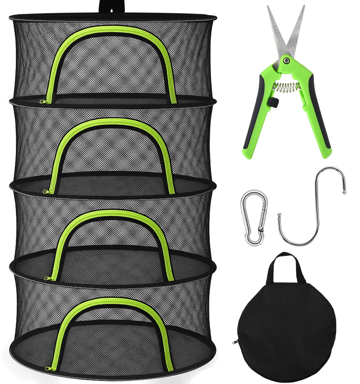 BRIVADO secador colgante frontal mostrando capacidad y orden