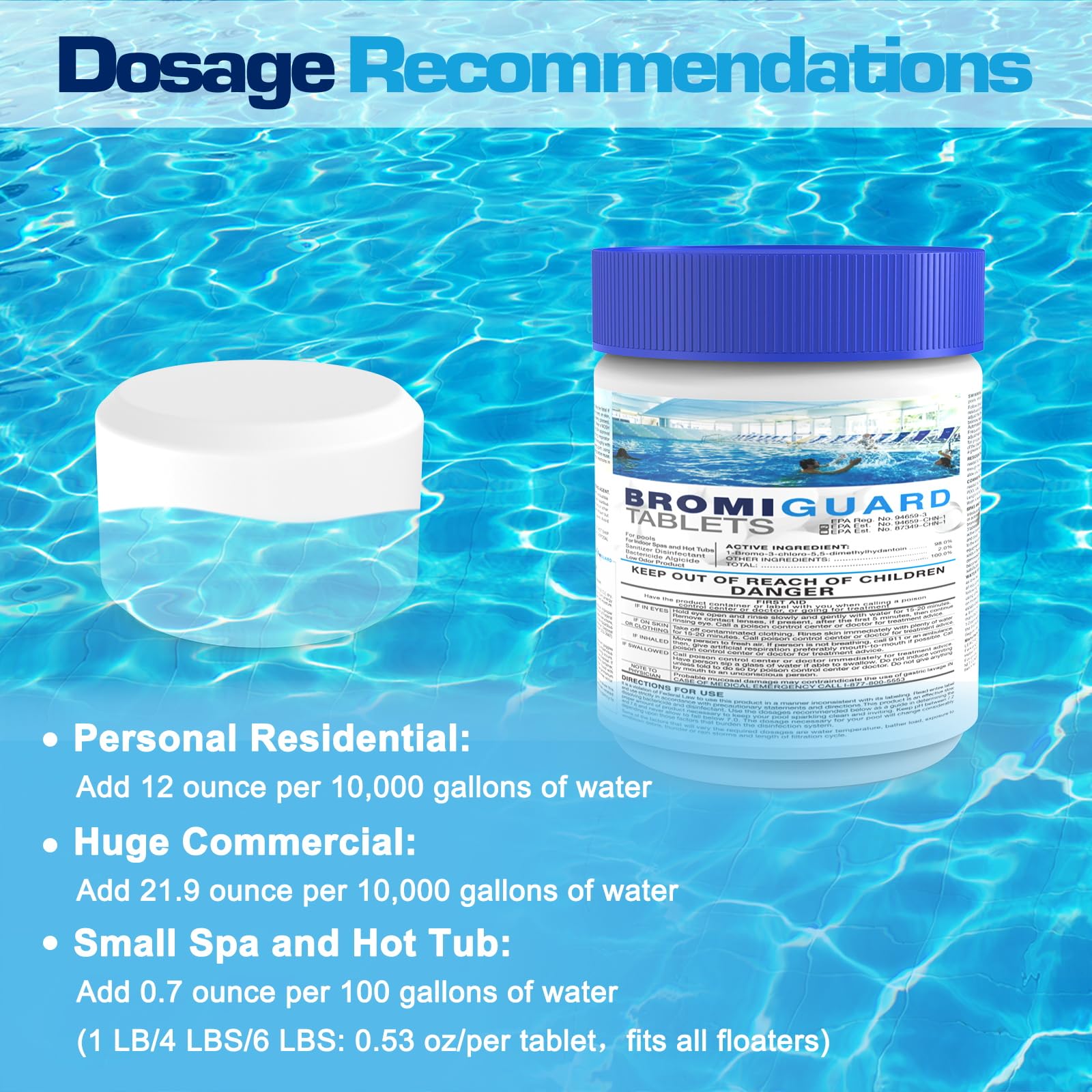 BROMIGUARD agua clara de spa tratada resaltando confort y limpieza