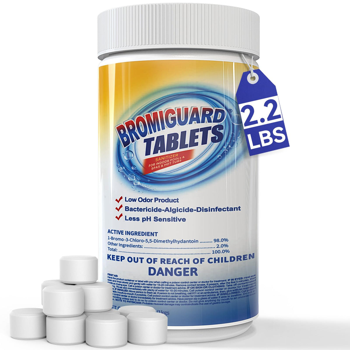 BROMIGUARD frente del envase mostrando bote y marca, limpieza prolongada