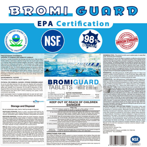 BROMIGUARD tableta texturizada en primer plano demostrando disolución lenta