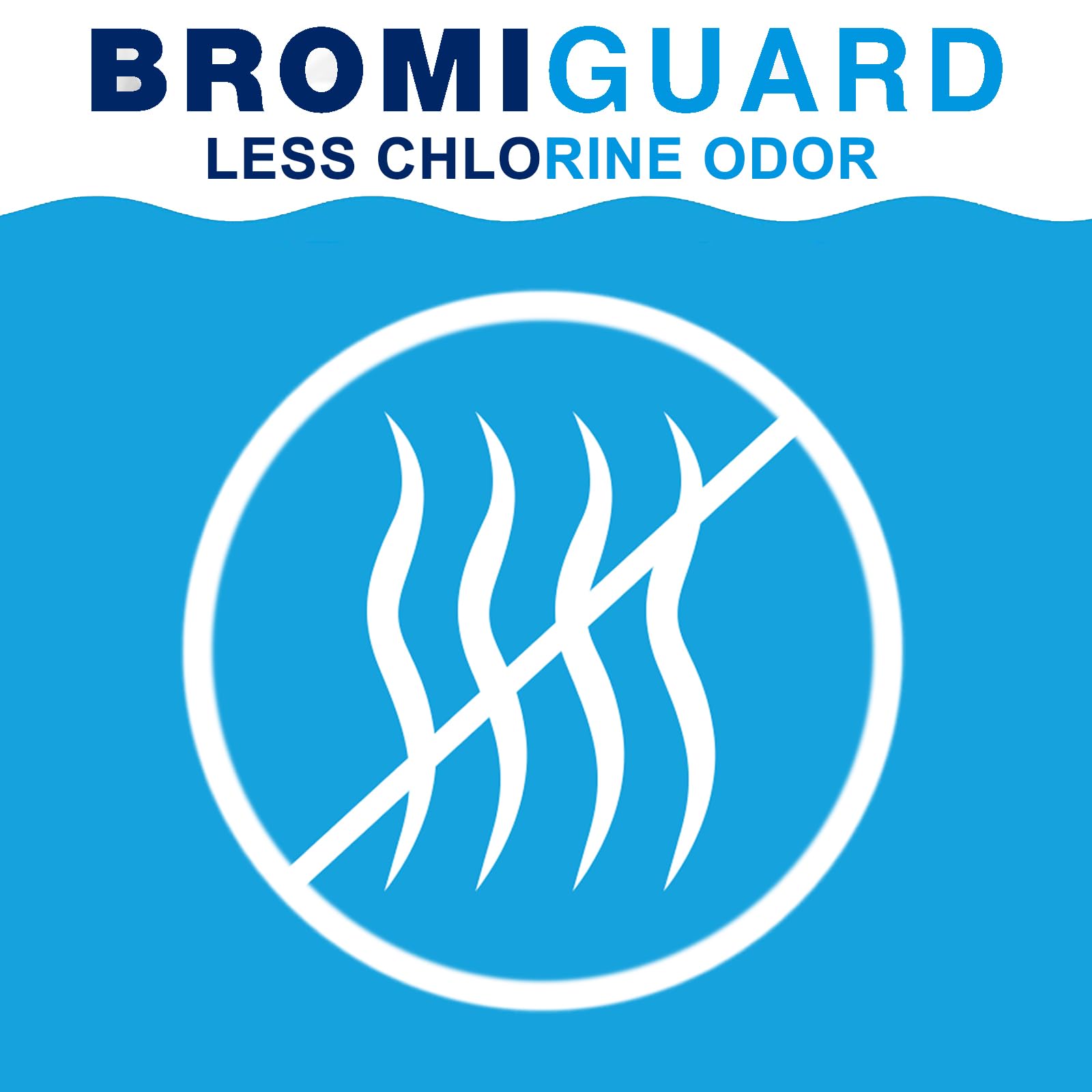 BROMIGUARD primer plano de textura de pastilla resaltando disolución controlada