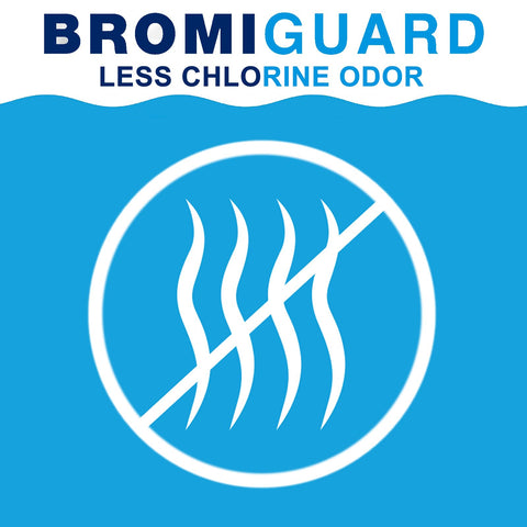 BROMIGUARD primer plano de textura de pastilla resaltando disolución controlada