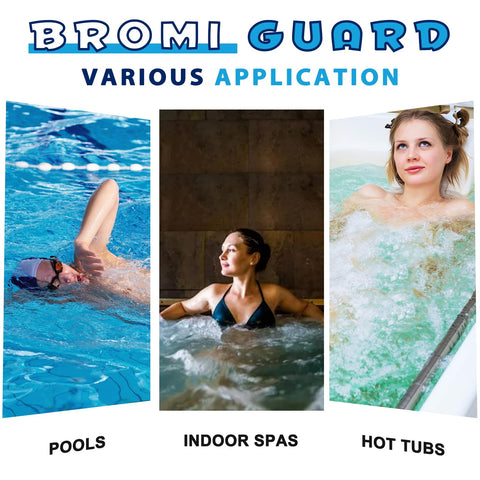 BROMIGUARD spa nocturno con tabletas mostrando experiencia relajante segura