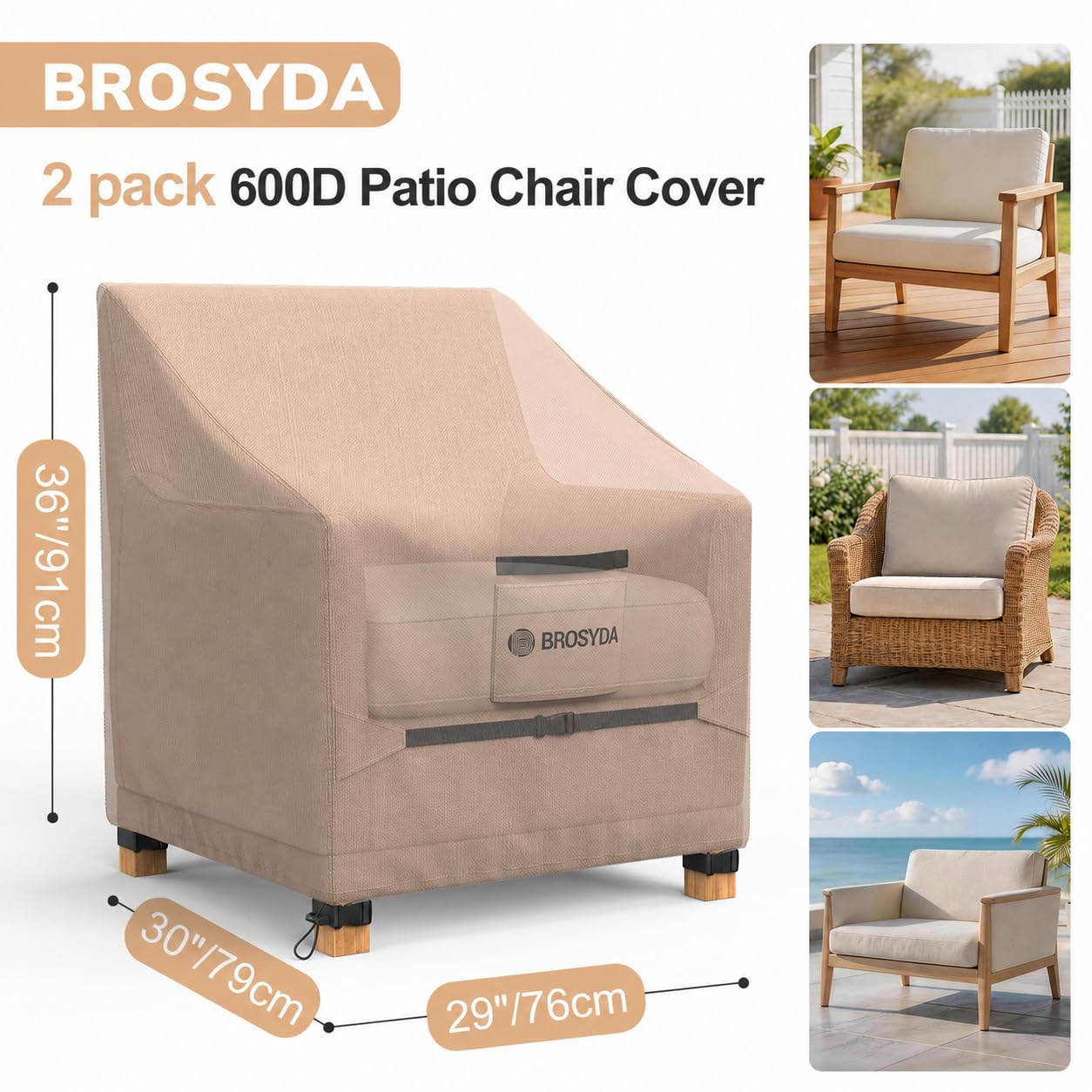 BROSYDA detalle de tela 600D resistente que prolonga vida útil