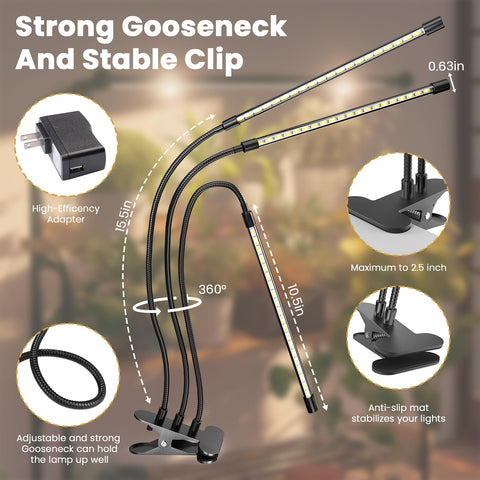 bseah cuello flexible y clip fijado a mesa ofrece ajuste estable