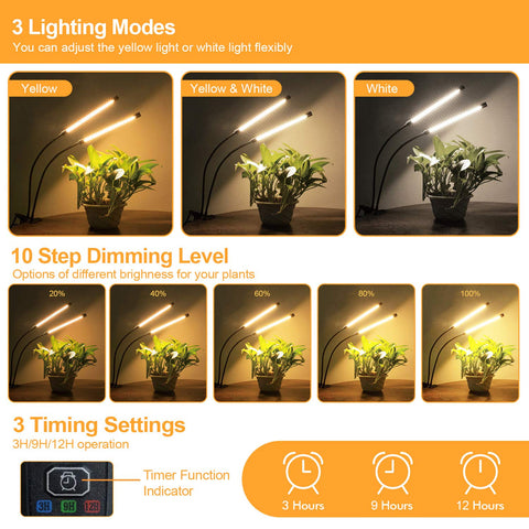 bseah detalle de diodos LED espectro completo para fotosíntesis equilibrada