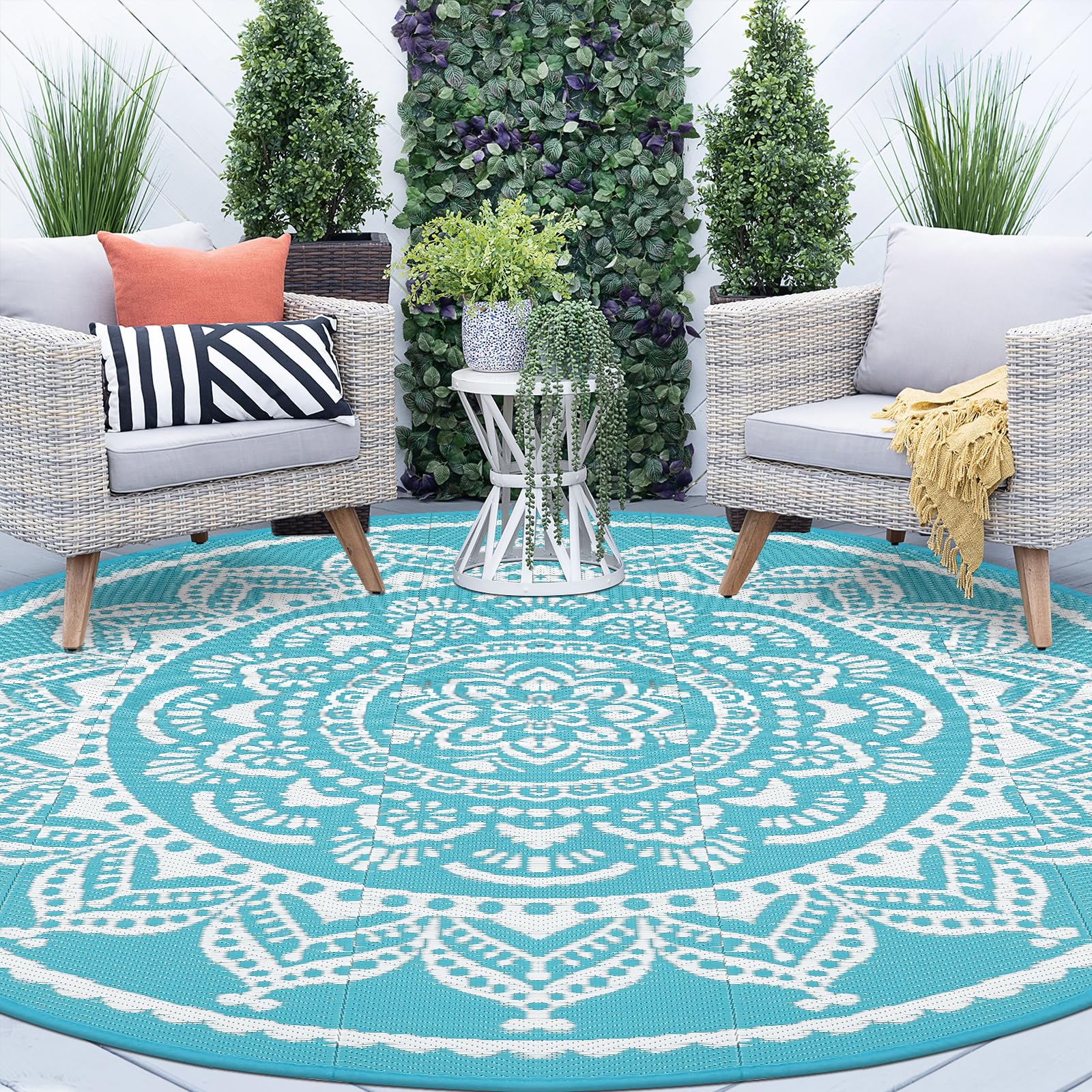 Bsmathom alfombra junto a piscina, impermeable y fácil de secar
