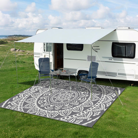 Bsmathom alfombra colocada en patio con muebles, protege suelos y añade estilo