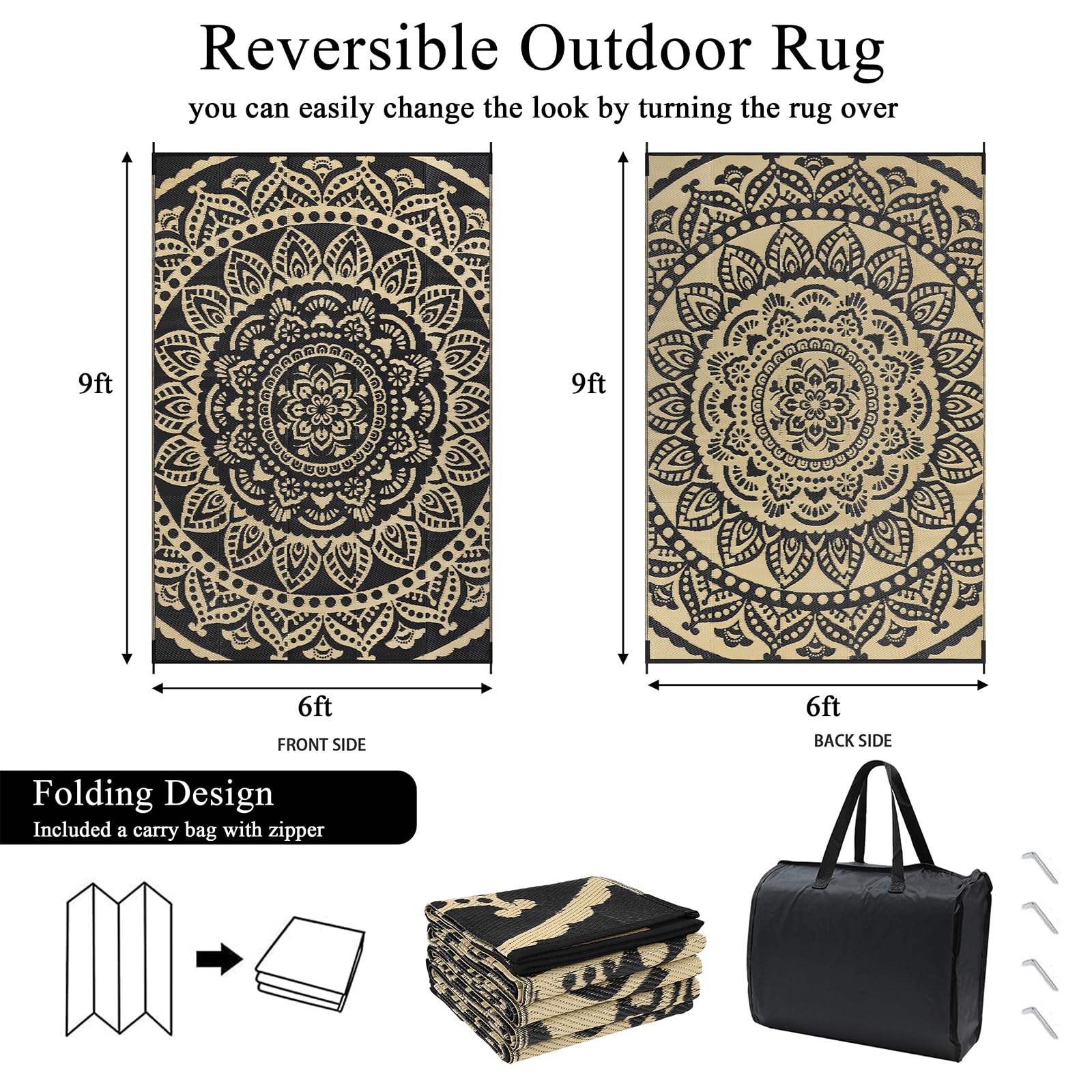 Bsmathom lado reversible B con patrón alternativo para cambiar estilo