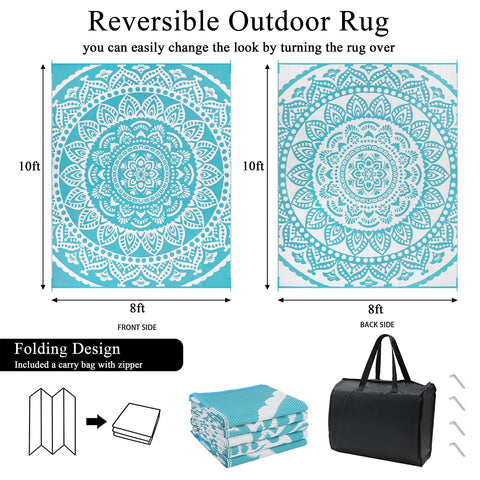 Bsmathom alfombra reversible mostrando las dos caras y versatilidad