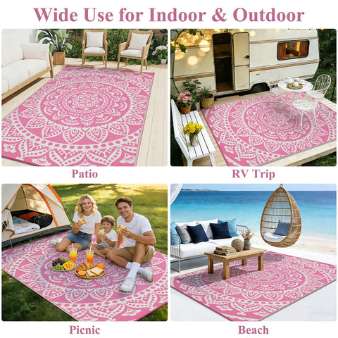 Bsmathom doble diseño reversible ofrece dos estilos en una alfombra