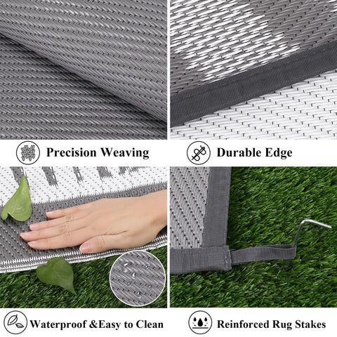 Bsmathom alfombra en porche aportando estilo y protección al suelo