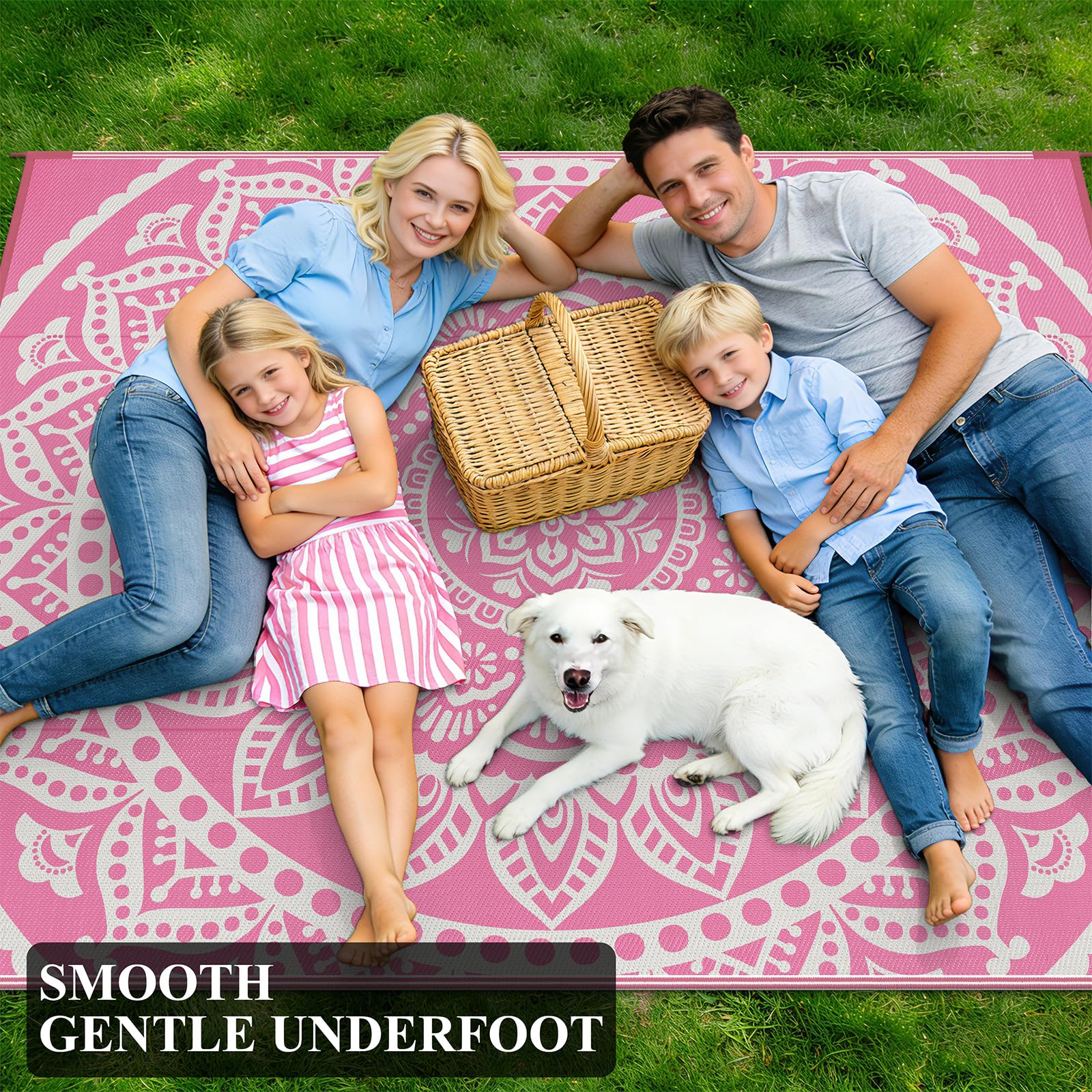 Bsmathom alfombra junto a silla para comparar escala y tamaño real