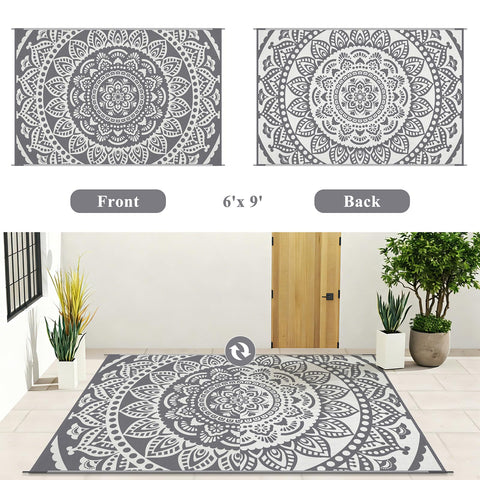 Bsmathom alfombra en patio con mesa y sillas mejora zona exterior