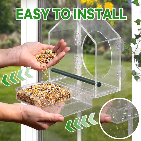 BTFSZ comedero con semillas listo para alimentar aves y atraer fauna