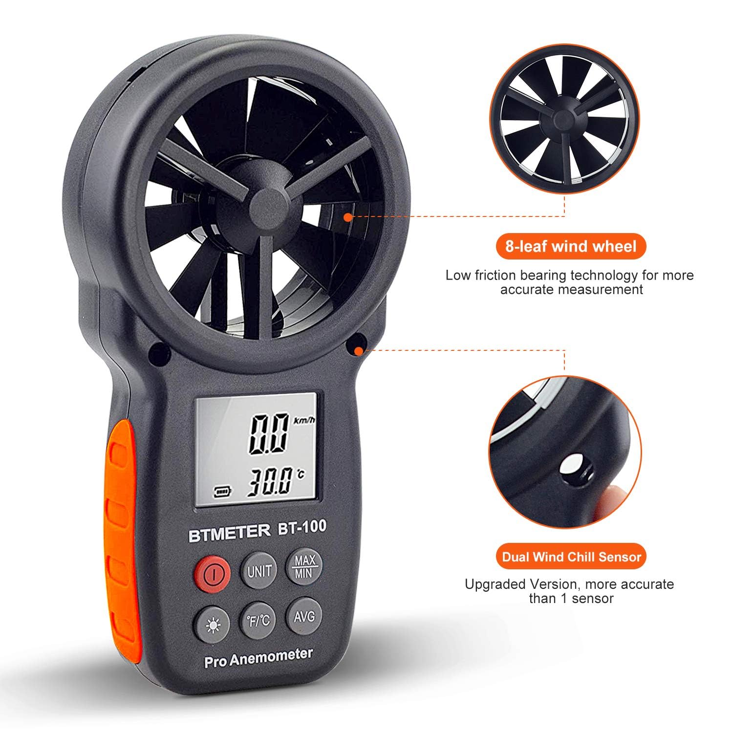 BTMETER en mano para comparar tamaño y facilidad de transporte