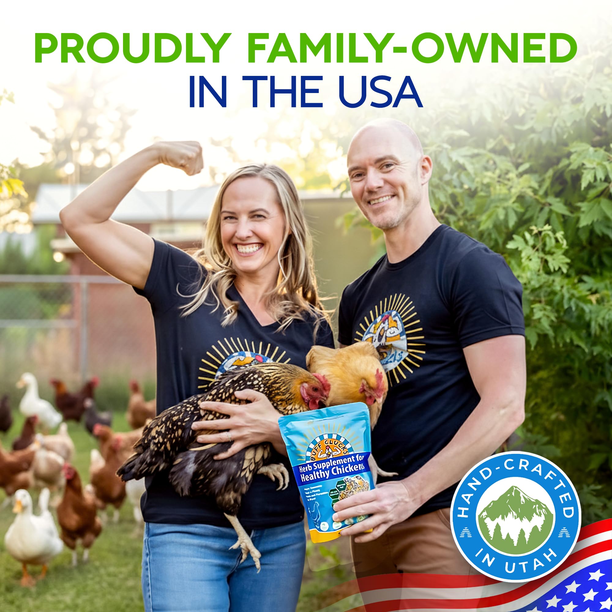Buff Clucks etiqueta con ingredientes culinarios y sin aditivos
