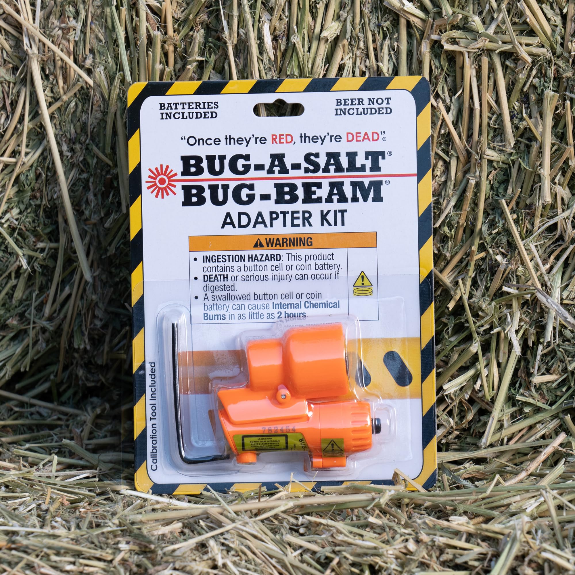 BUG-A-SALT empaque del Bug-Beam con instrucciones y accesorios incluidos
