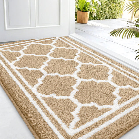 Buganda felpudo frontal beige mostrando diseño y protección