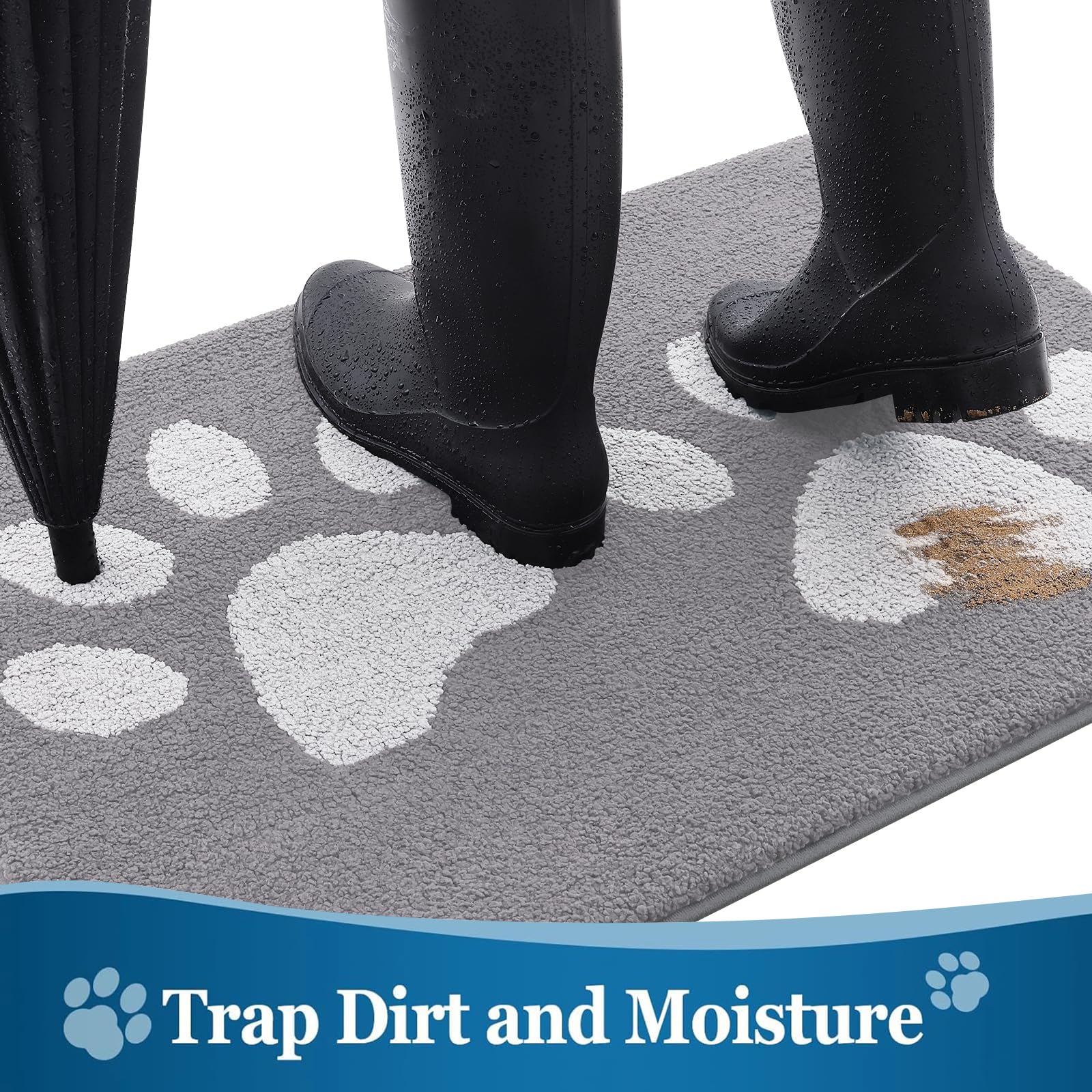 Detalle de microfibra Buganda que demuestra absorción y suavidad para patas