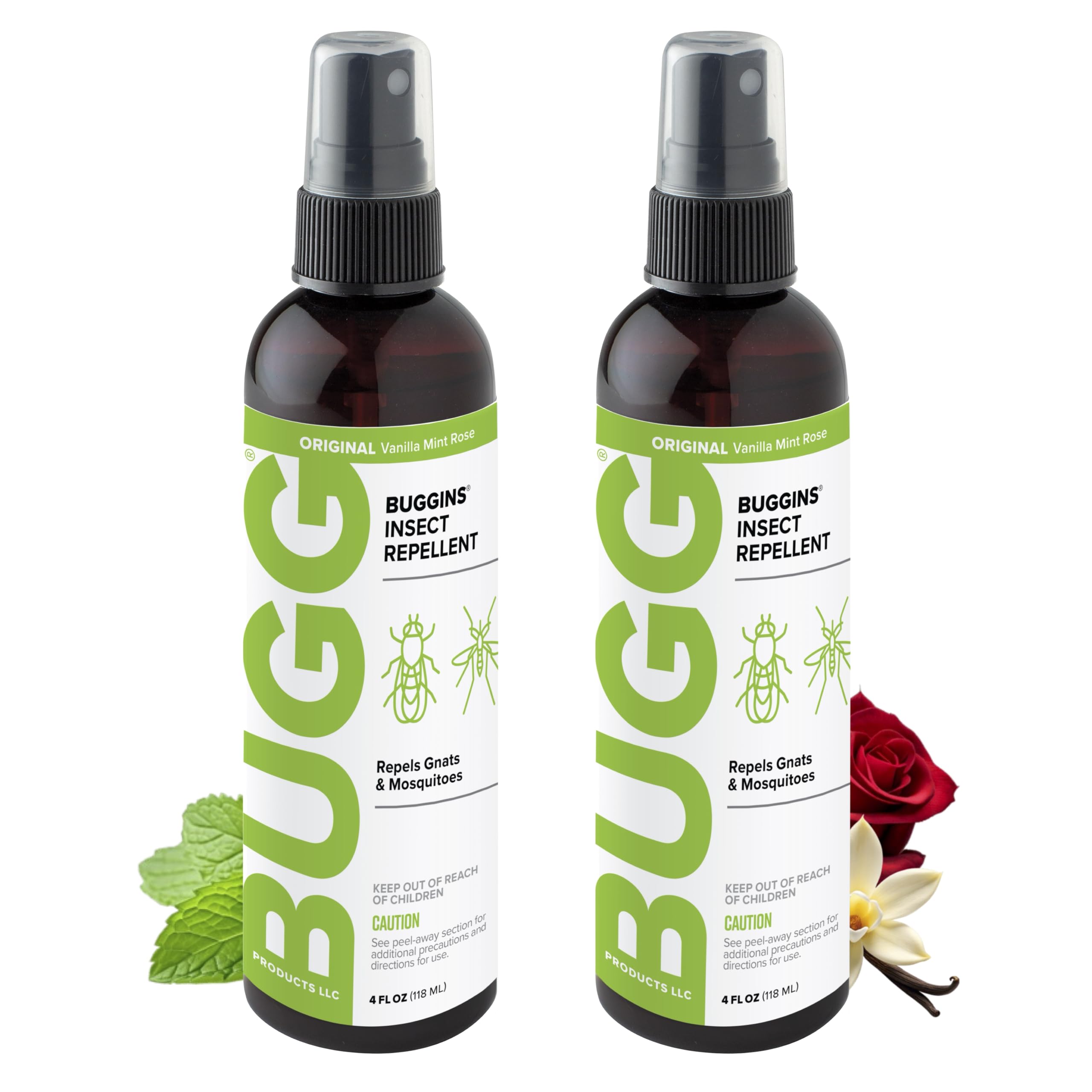 Buggins muestra frontal del pack de 2 botellas, protección portátil