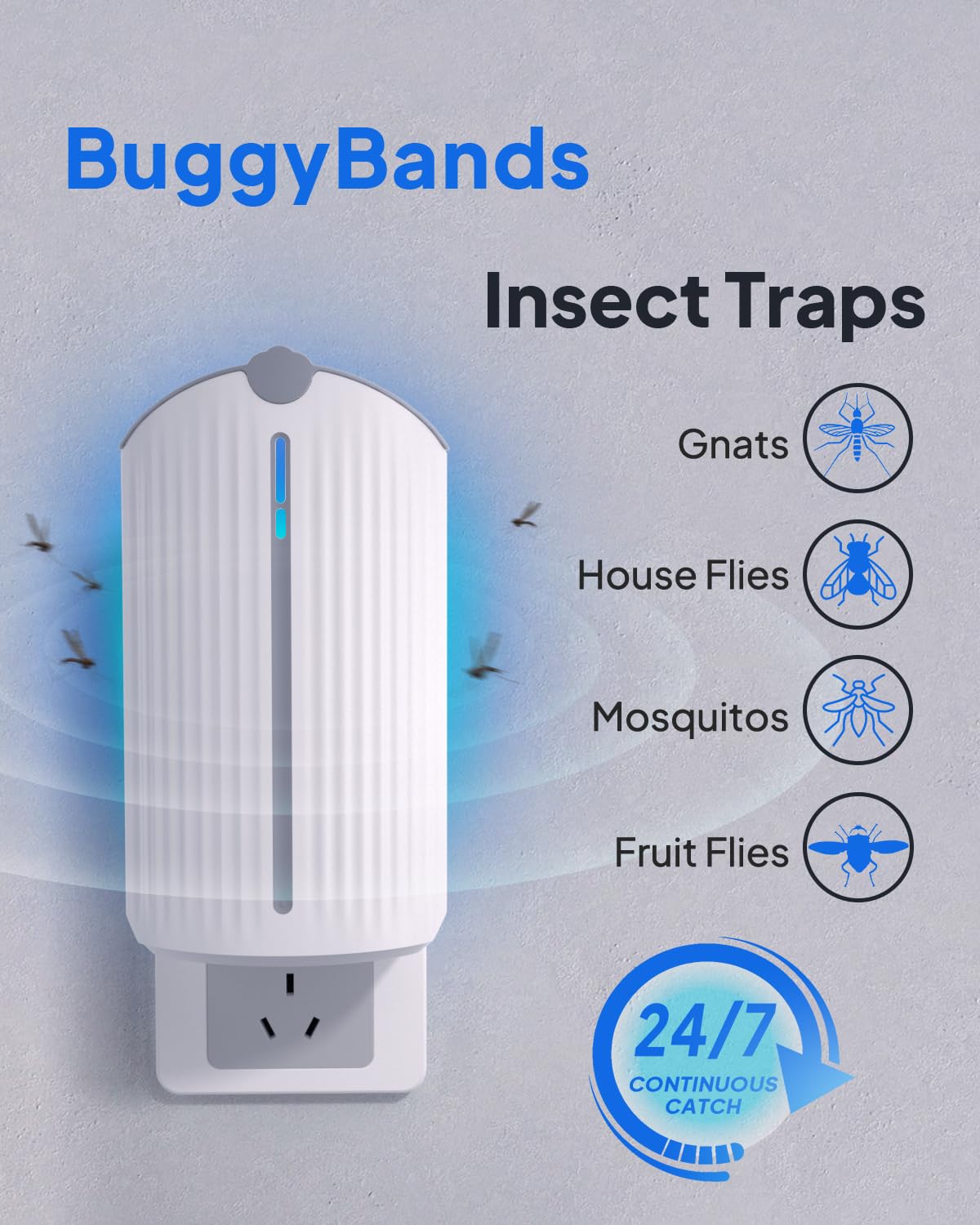 BuggyBands cartucho adhesivo detalle que facilita captura sin contacto