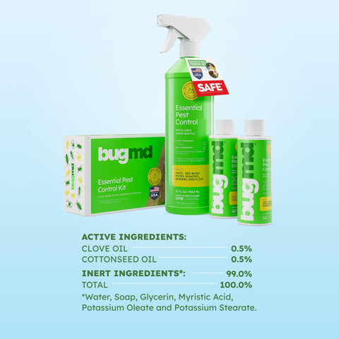 BugMD comparación de tamaño de botellas, kit de 64 oz rendidor y práctico