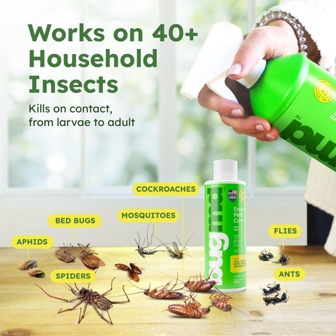 BugMD envase recargable en uso, mezcla fácil y menos residuos plásticos