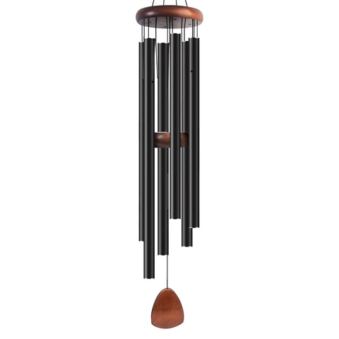 Bursvik campana 45" vista frontal en negro mostrando diseño y acabado resistente para patio