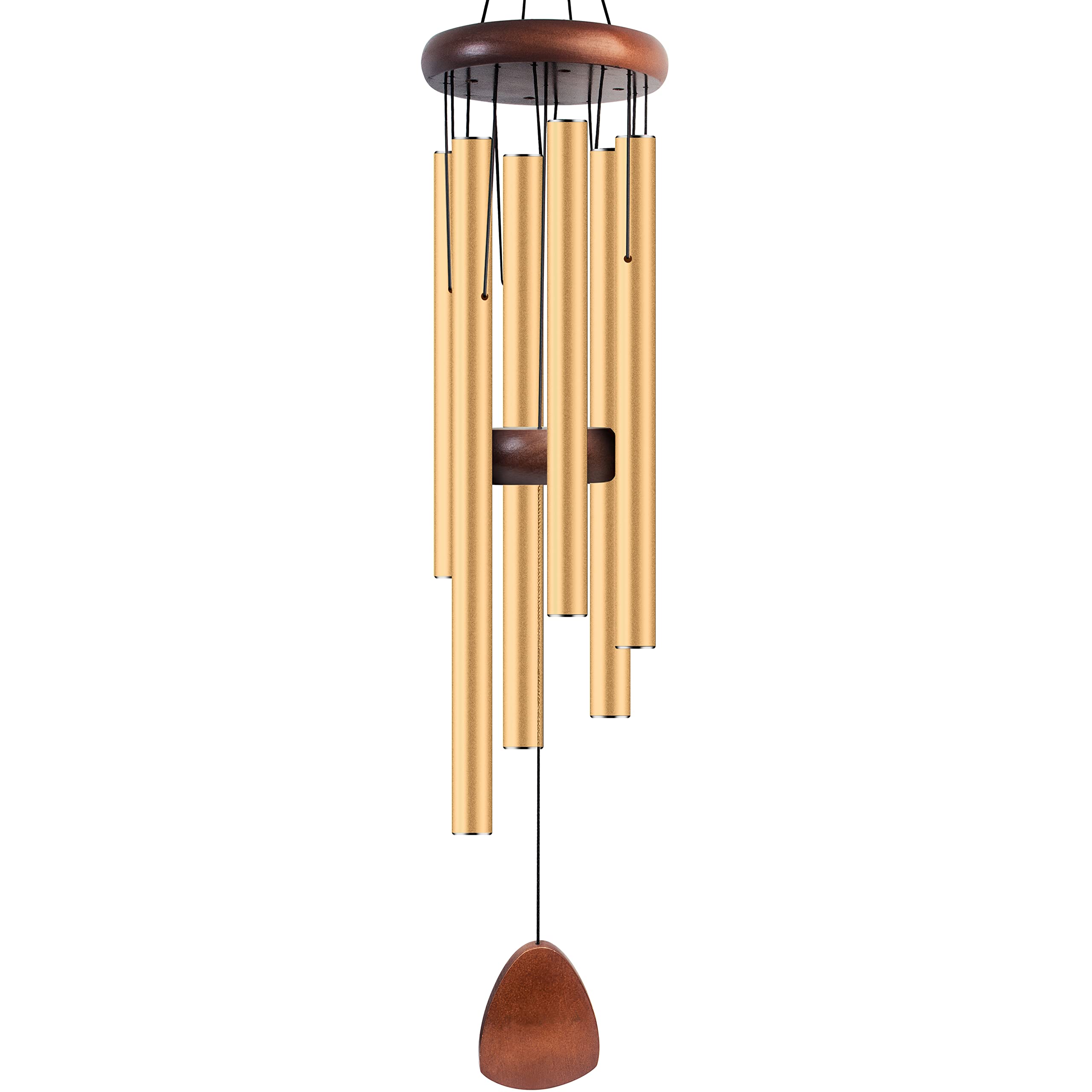 Bursvik campana de viento frontal mostrando diseño dorado y elegante