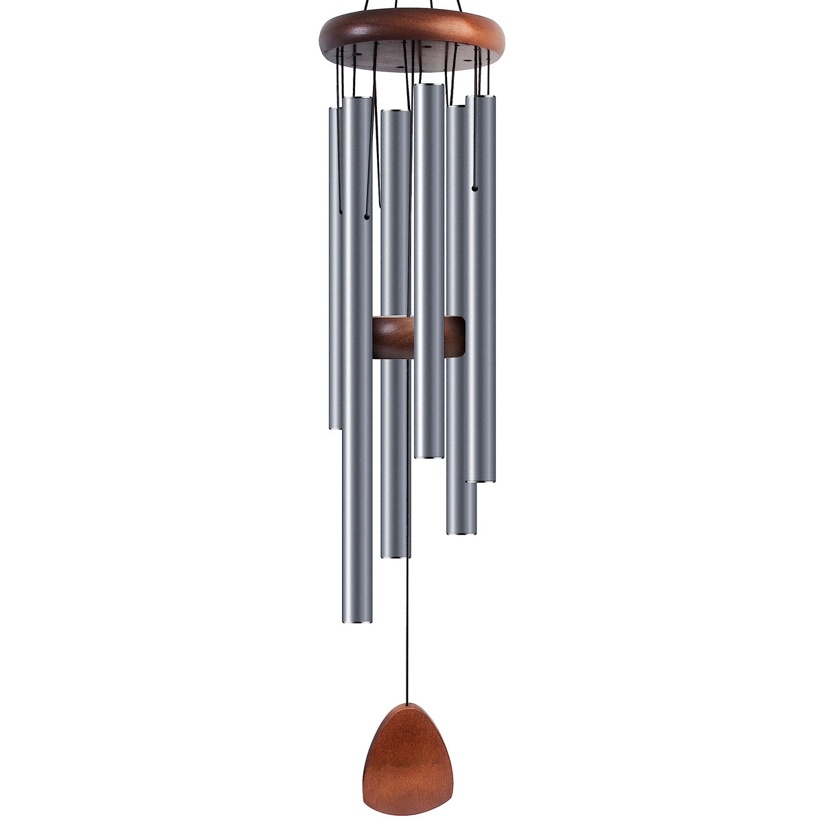 Bursvik campanas de viento frontal mostrando colores azul-gris y diseño elegante