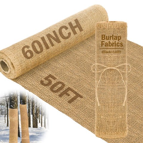 Buryeah rollo arpillera frontal mostrando tamaño y ancho para proyectos grandes