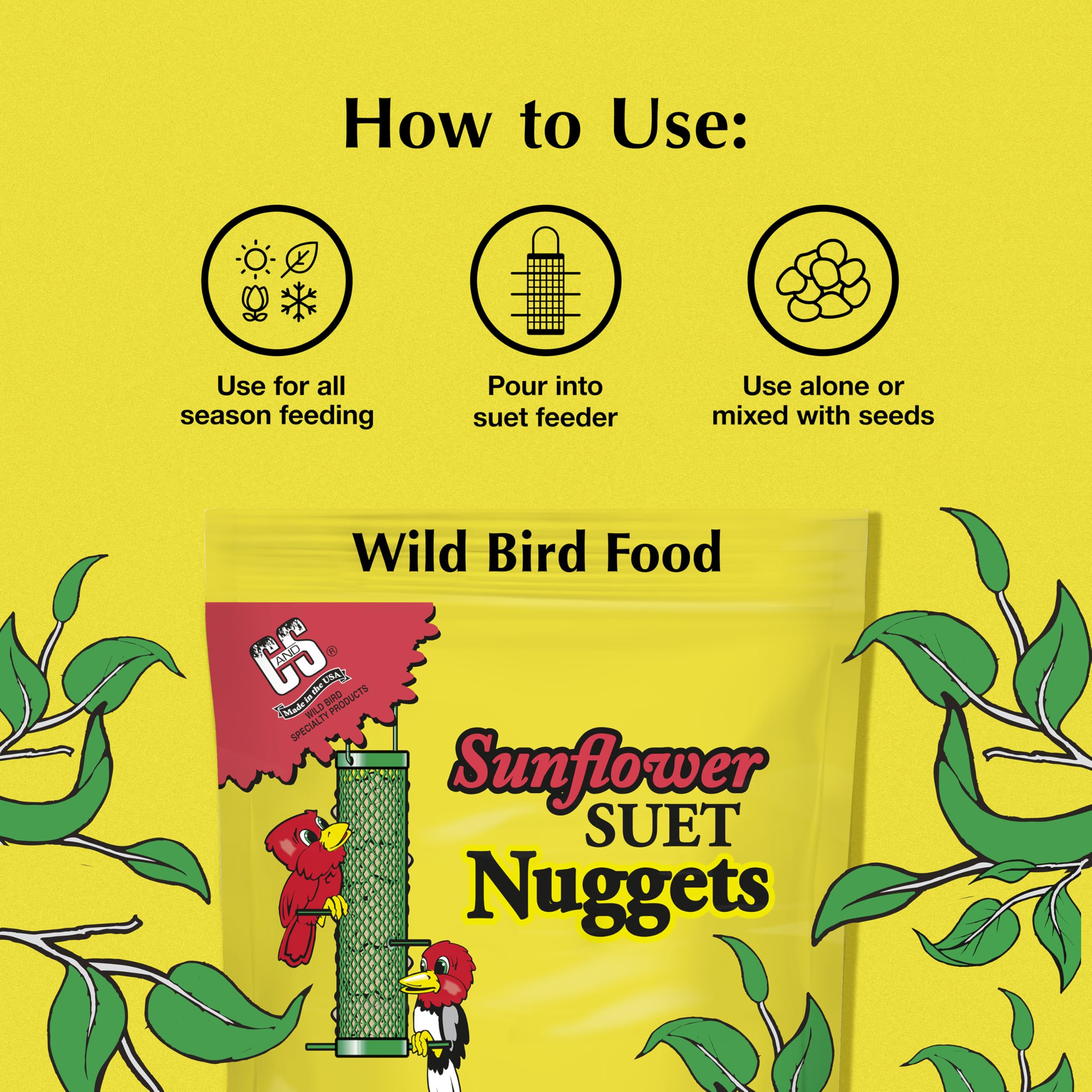 C&S nuggets mezclados con semillas, variedad nutritiva en un plato