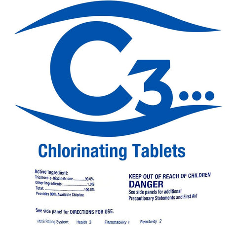 C3... pastilla envuelta individualmente resaltando higiene y manipulación fácil