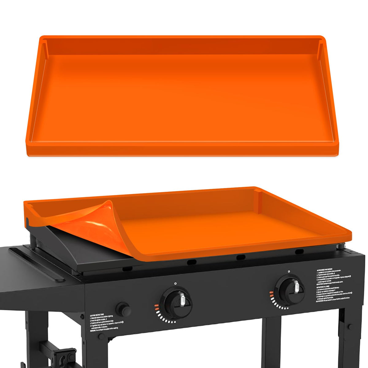 Cadyaw tapete frontal mostrando ajuste completo para Blackstone 28" beneficios protección