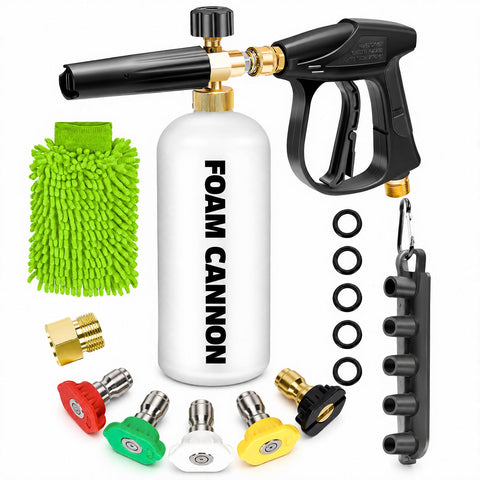 CAKKAGAMA pistola frontal mostrando construcción robusta y agarre cómodo