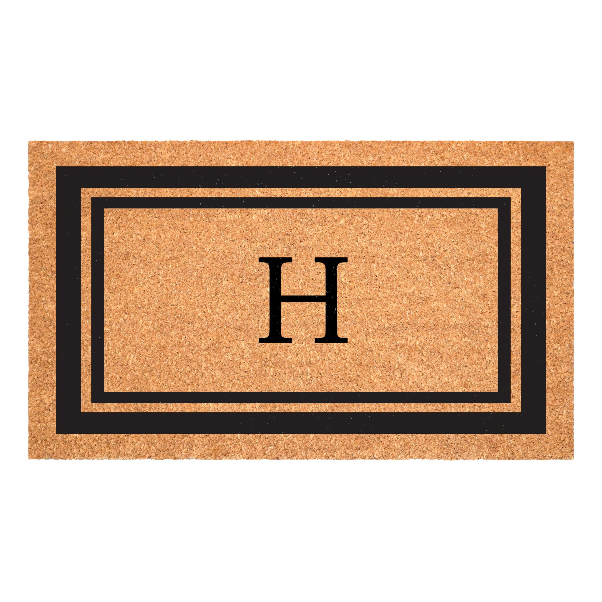 Calloway Mills felpudo frontal con monograma H, bienvenida elegante