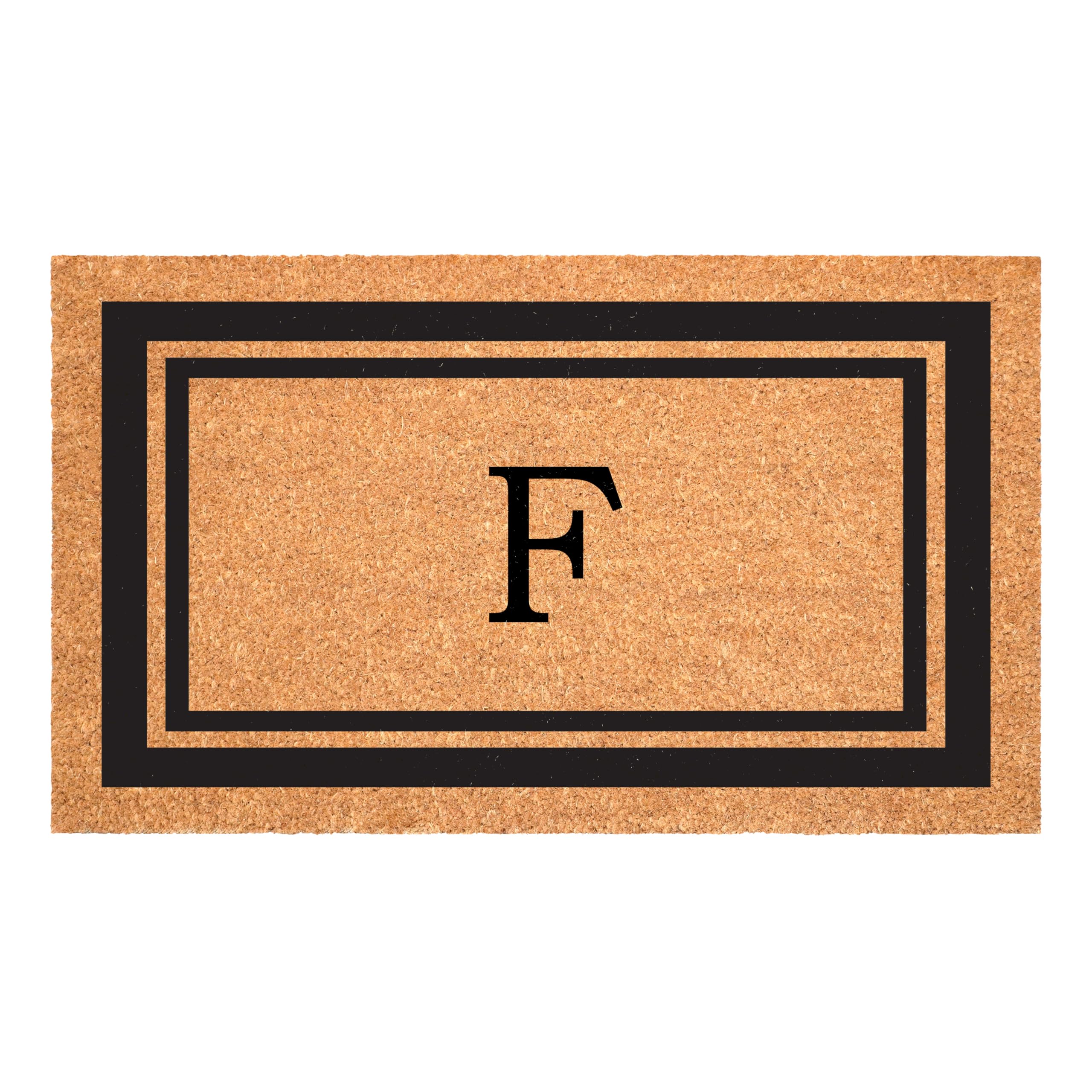 Calloway Mills felpudo letra F vista frontal aporta bienvenida elegante