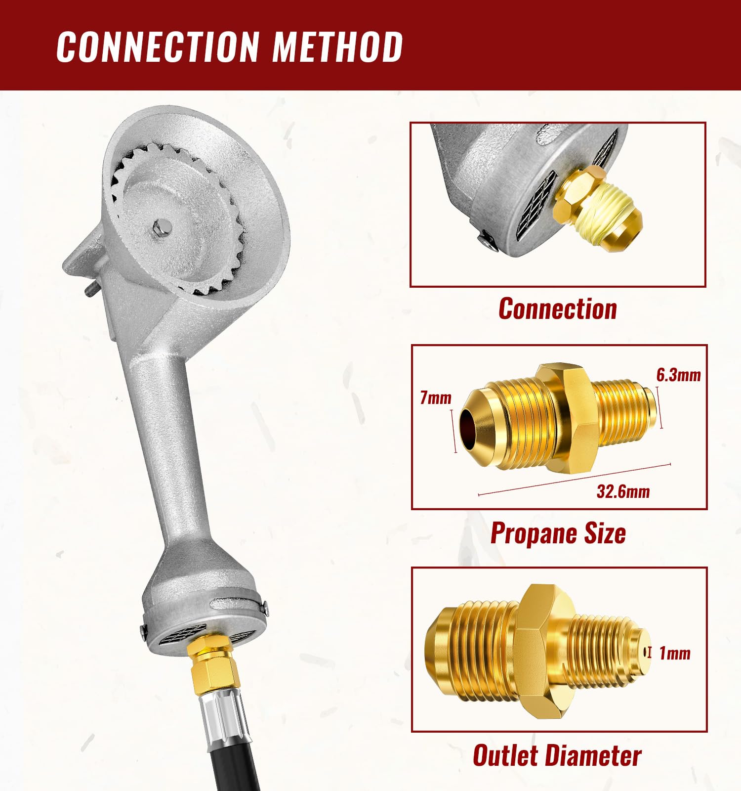 CALPOSE conector de latón cercano asegurando unión hermética y duradera