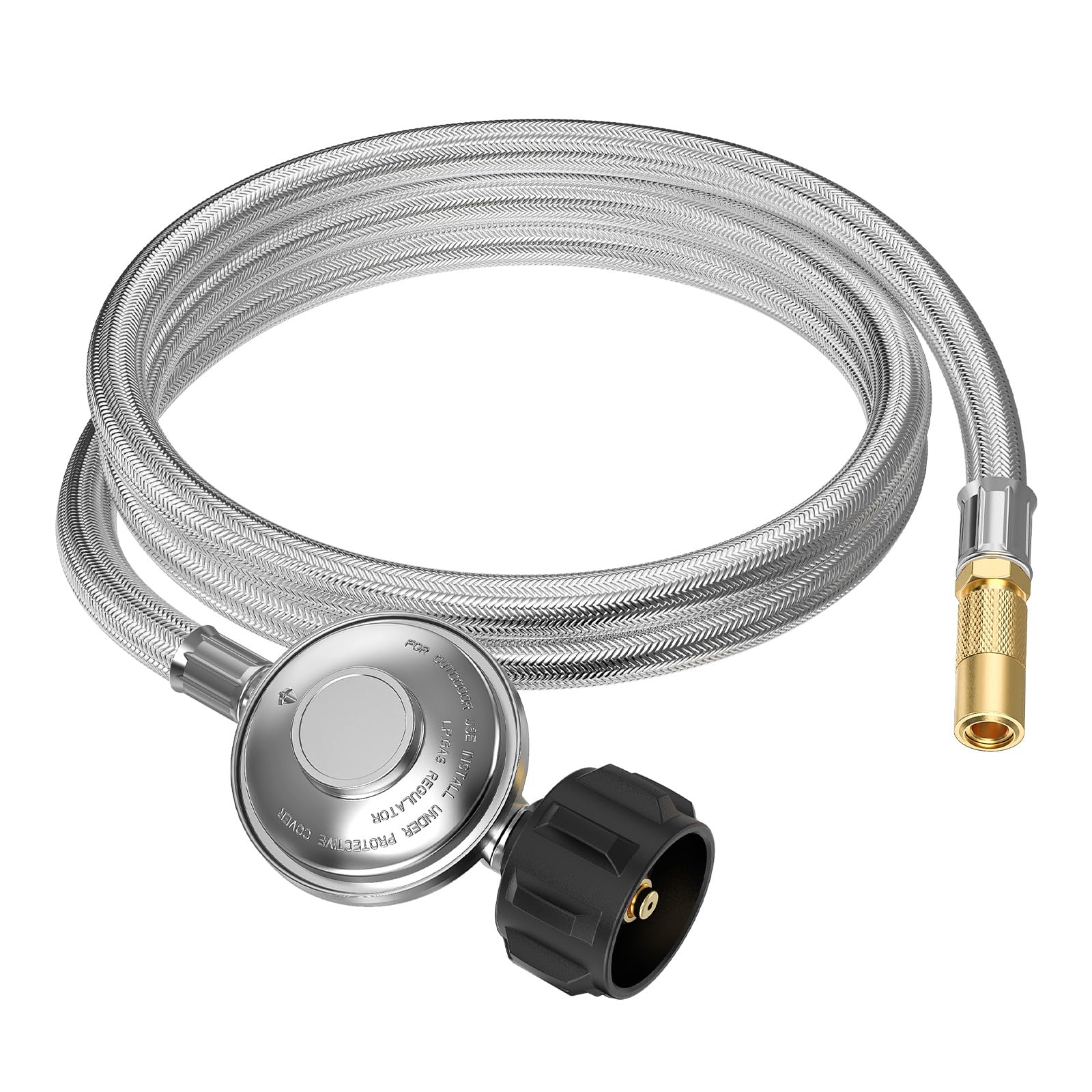 CALPOSE conector de latón en primer plano, unión segura y sin fugas