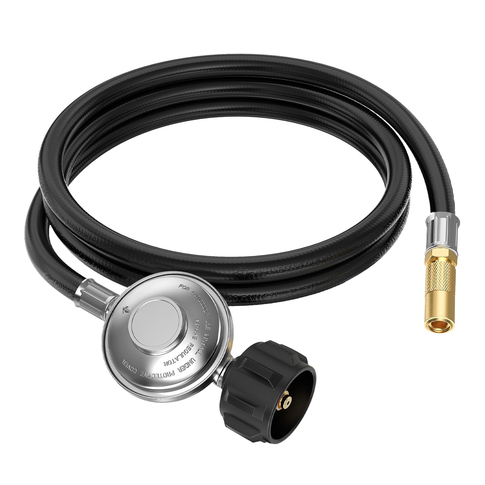 CALPOSE frente del kit adaptador conectado a una plancha Blackstone, seguridad