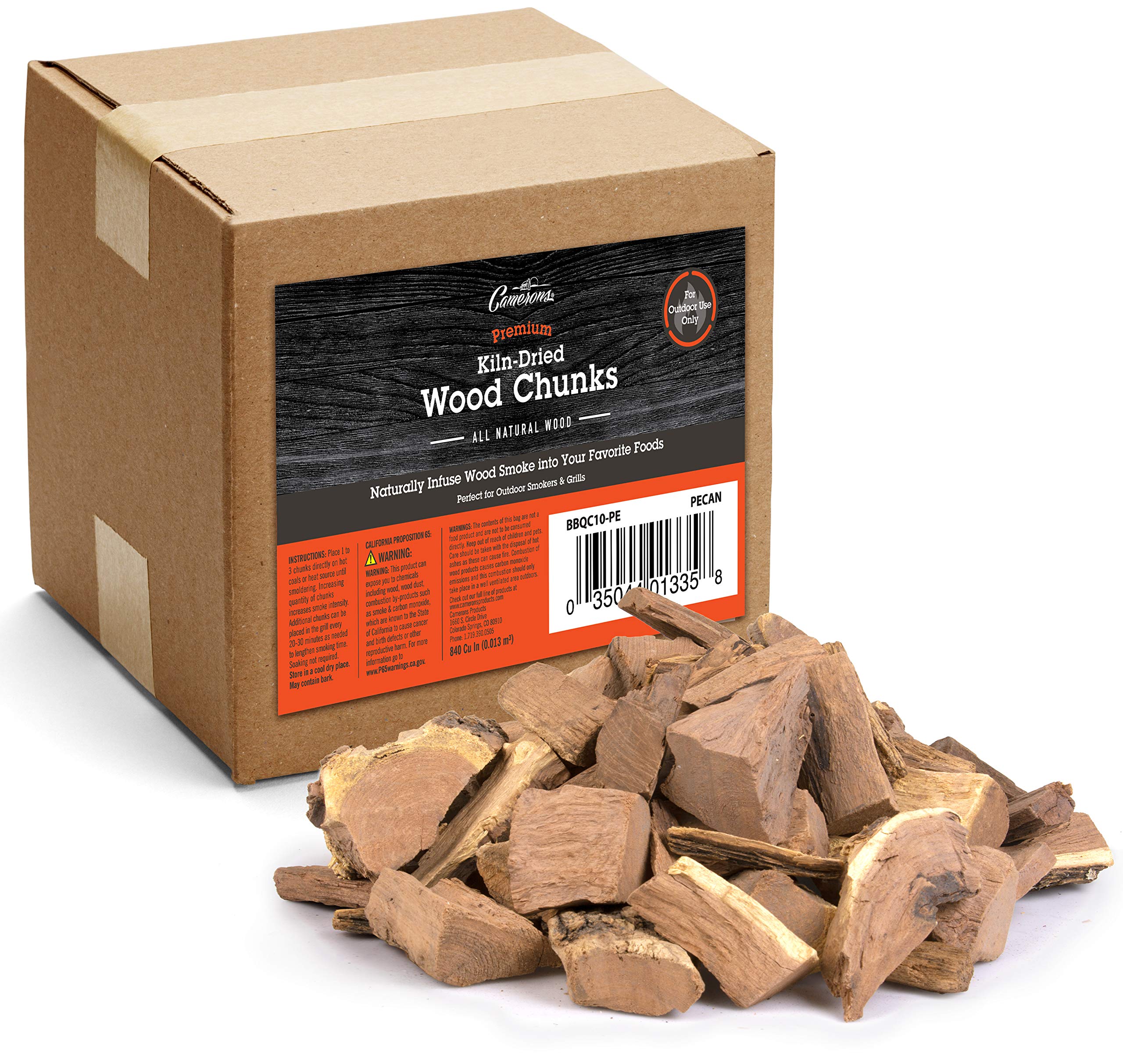 Camerons bolsa frontal mostrando caja y marca con madera premium