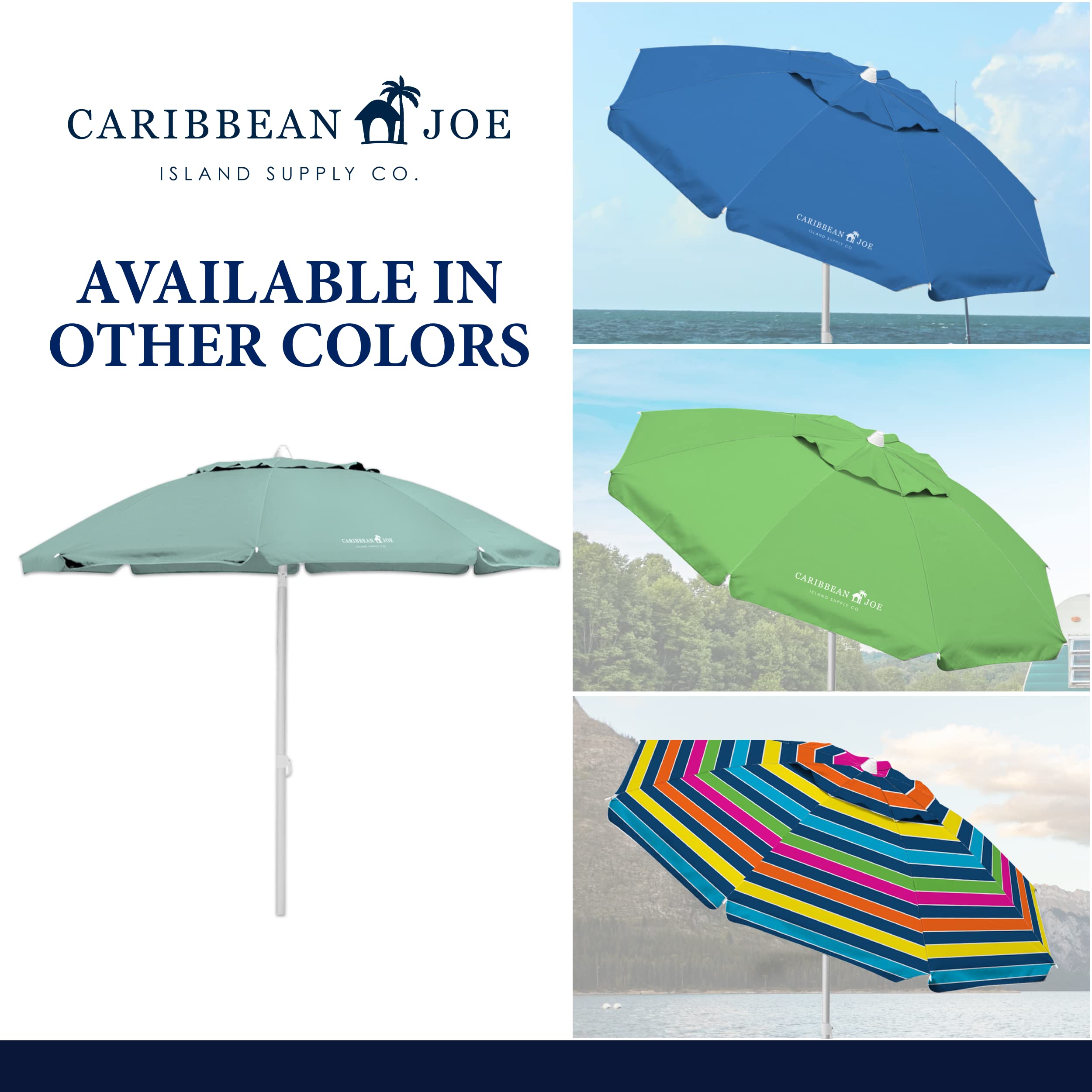 CARIBBEAN JOE junto a silla para comparar tamaño y cobertura
