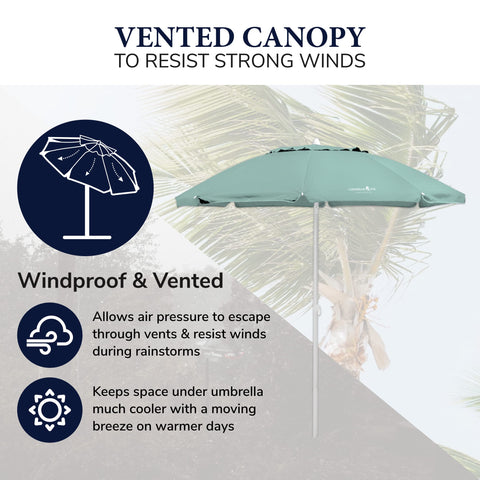 CARIBBEAN JOE ventilación superior, resistencia al viento mejorada