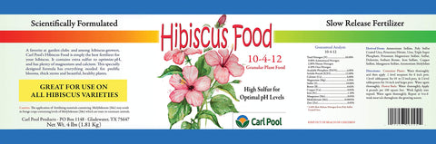 Carl Pool primer plano de los gránulos del abono para hibiscus que muestran textura y liberación controlada