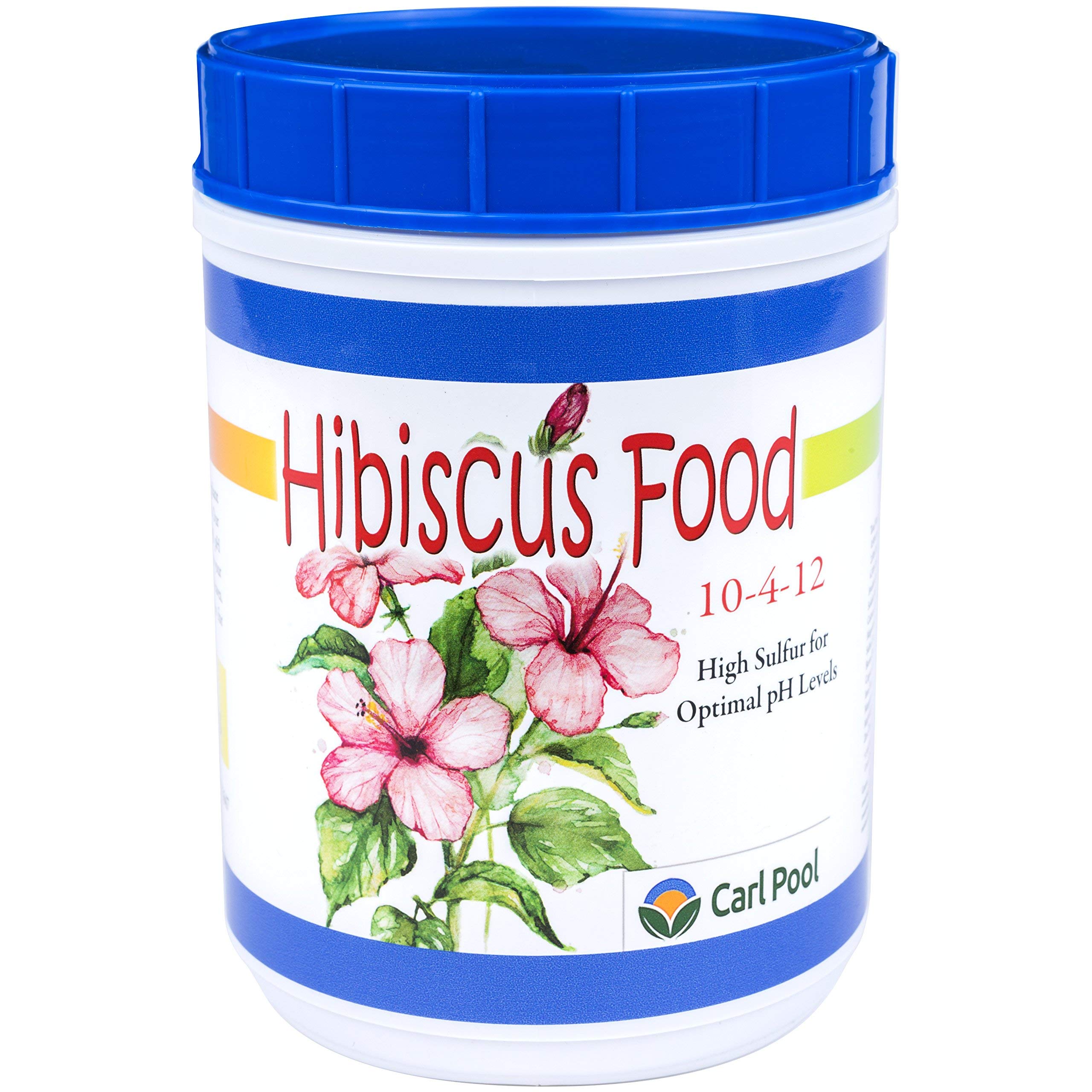 Carl Pool envase frontal del abono para hibiscus, presentación clara y uso fácil