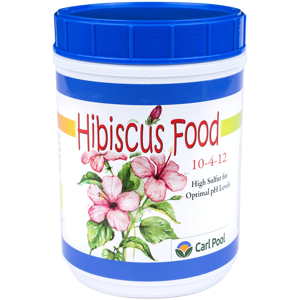 Carl Pool envase frontal del abono para hibiscus, presentación clara y uso fácil