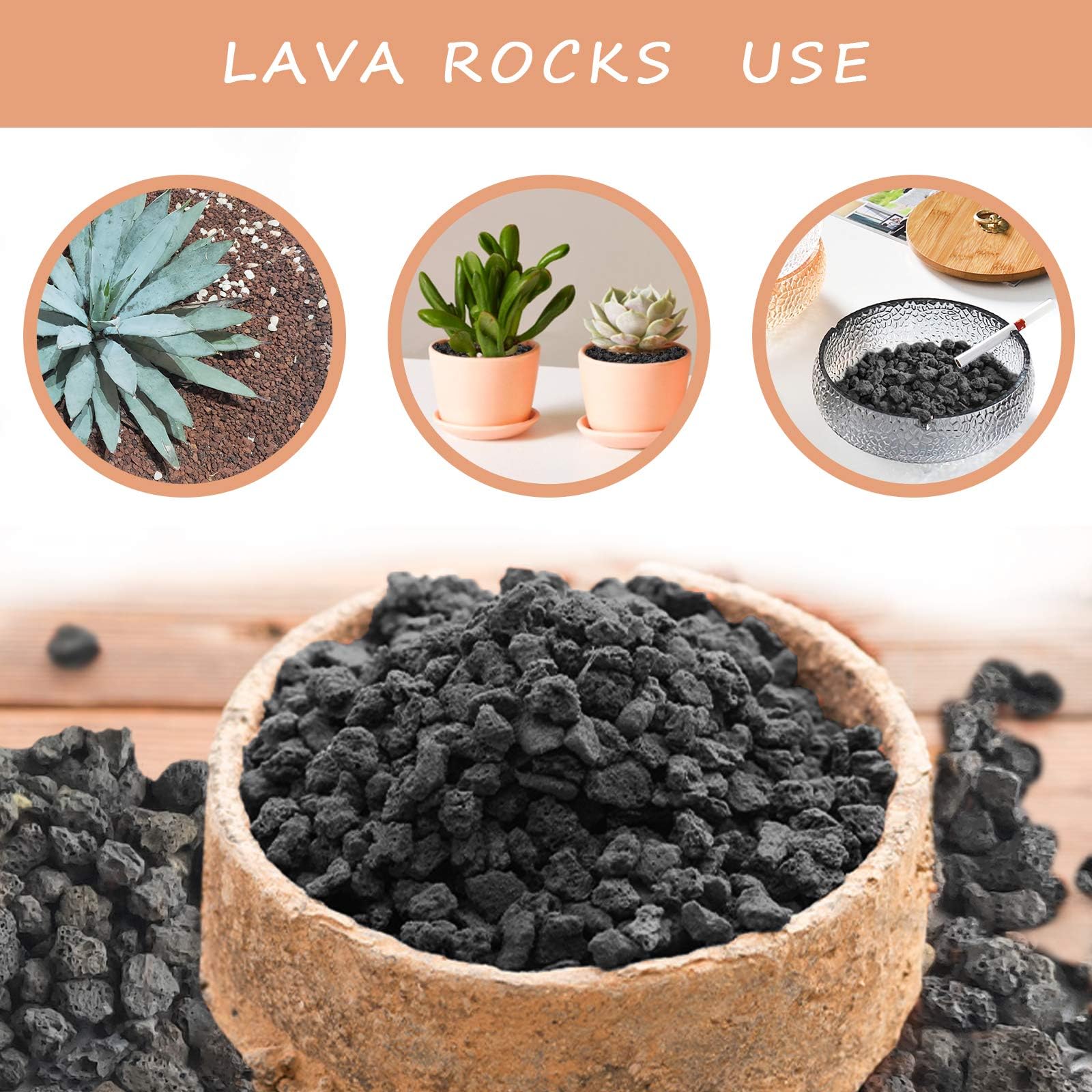 CARURBODY acercamiento a porosidad de lava rocks favorece aireación