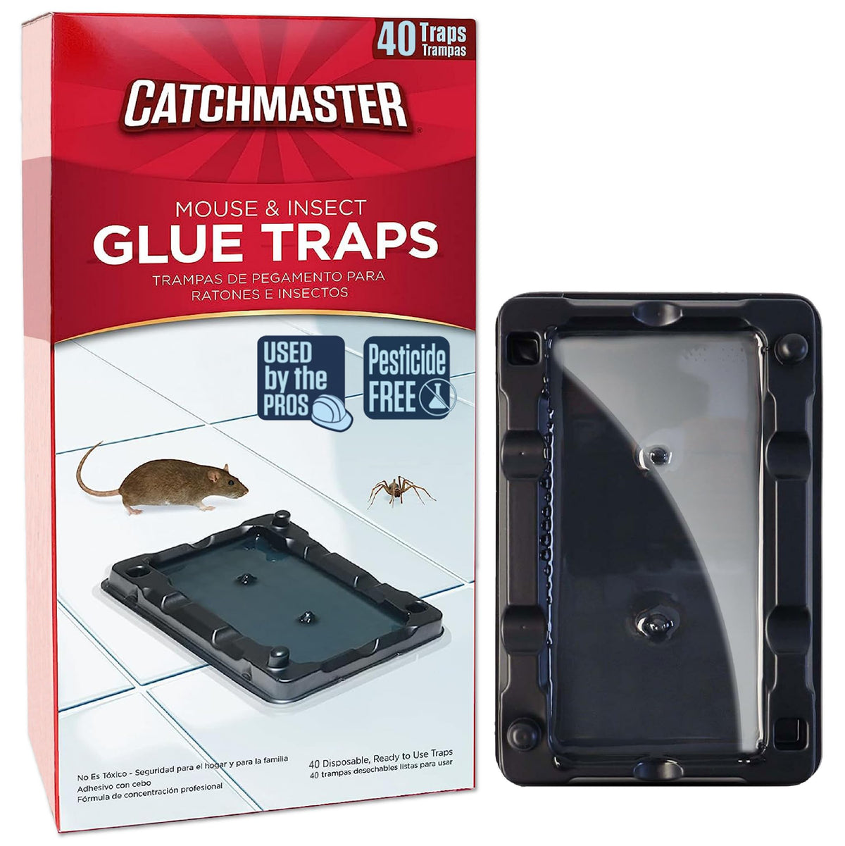 Catchmaster frontal del empaque mostrando cantidad y uso seguro
