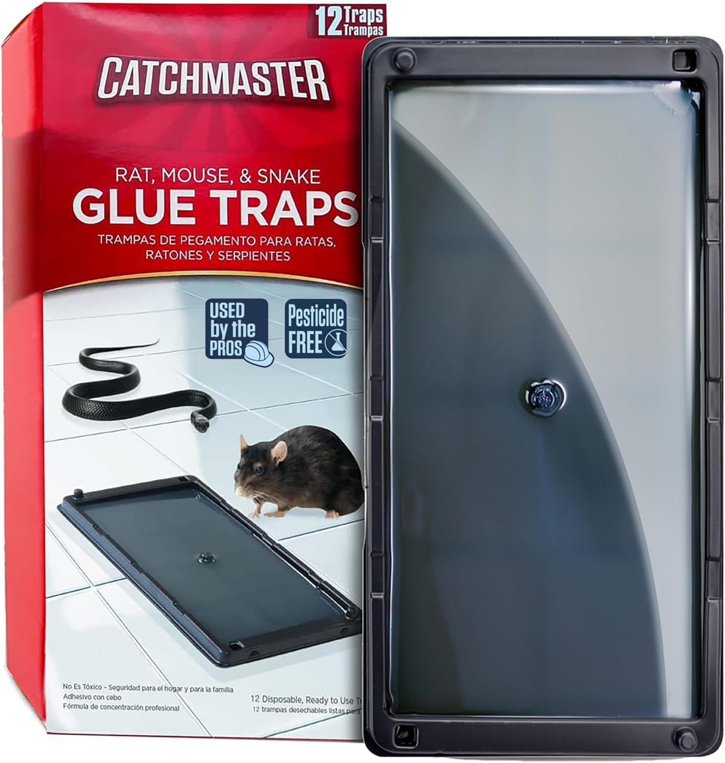 Catchmaster bandeja frontal mostrando paquete y beneficio de lista para usar